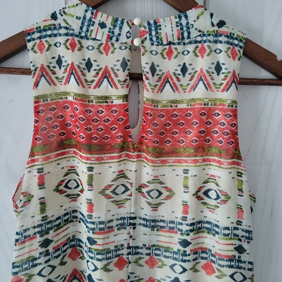 Cloth & People Sleeveless Casual Midi Dress, S, Western Print, Multi Color, EUC - Picture 4 of 8